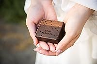 Vista 7 de MUUJEE You Are My Universe Engraved Wooden Ring Box, Slim Engagement Proposal Ring Holder, Wedding Ceremony Ring Bearer Box, Fiance Gift Ideas