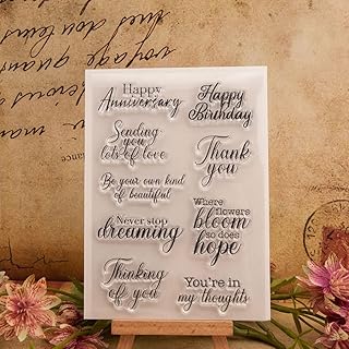 MESYGK Small Blessings Words Clear Transparent Silicone Stamp Album Cards Rubber Stamp for Card Making Decoration and DIY Scrapbooking