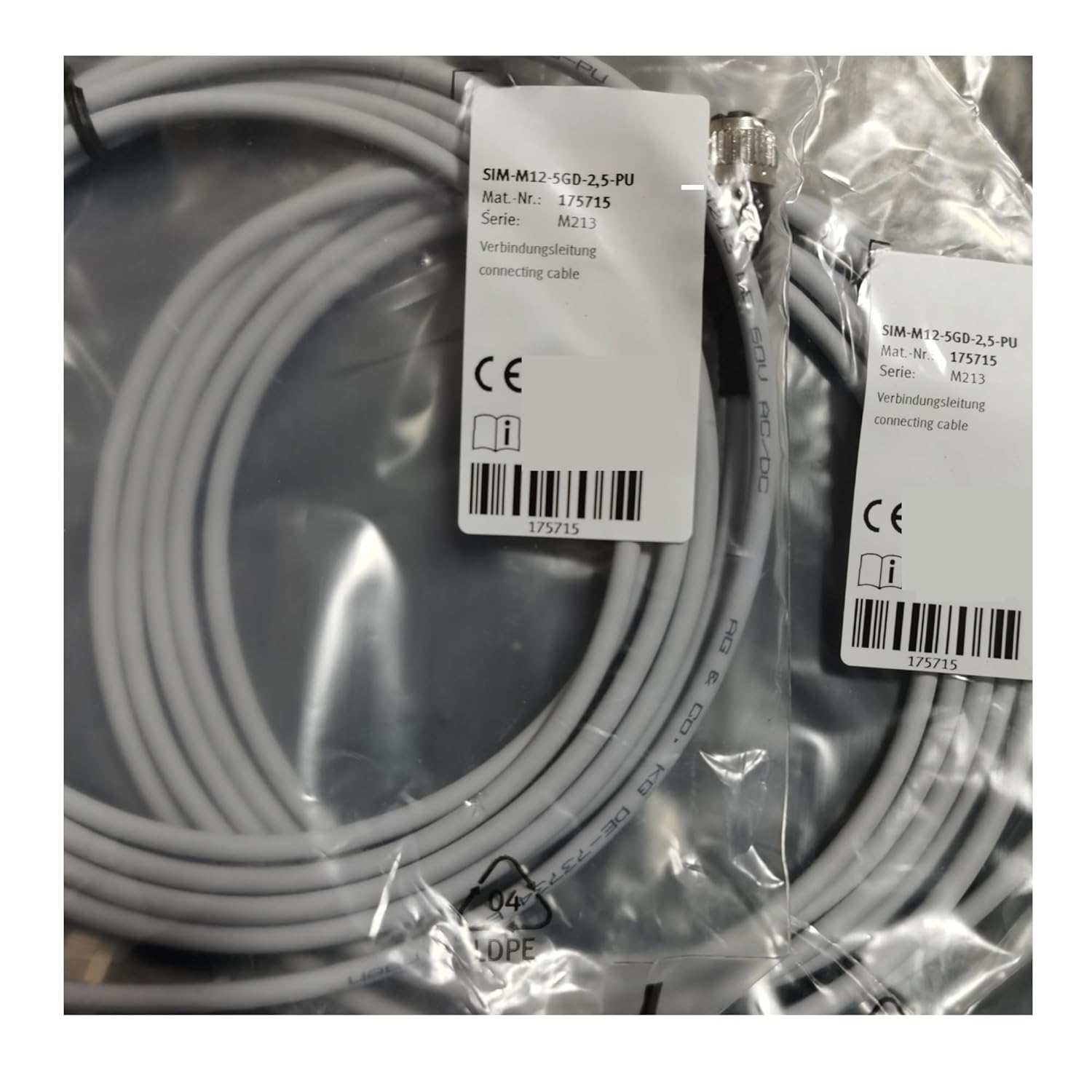 1pcs SIM-M12-5GD-2,5-PU 175715 175716 Connecting Cables(175715)