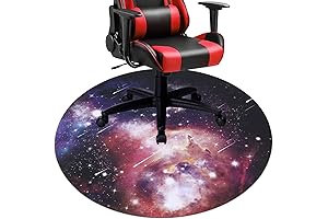 Round Gaming Chair Mat for Carpet - Protects Carpet from Scratches & Rolling Resistance