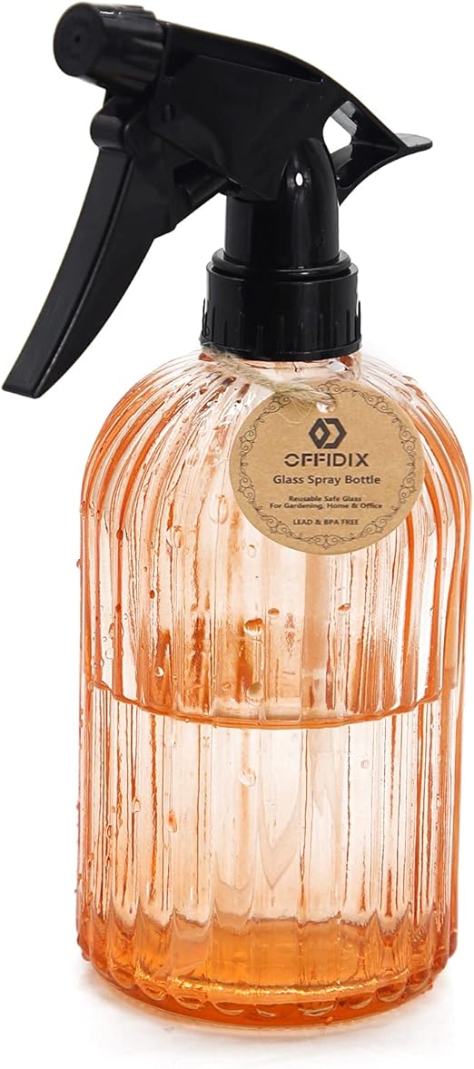 OFFIDIX Glass Watering Can, Handheld Spray Bottles, 0.4L