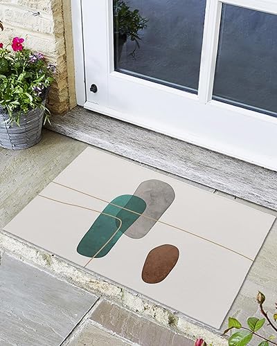 Tapete para puerta delantera, antideslizante, absorbente, para puerta de entrada, para interiores y exteriores, alfombras pequeñas para interiores y