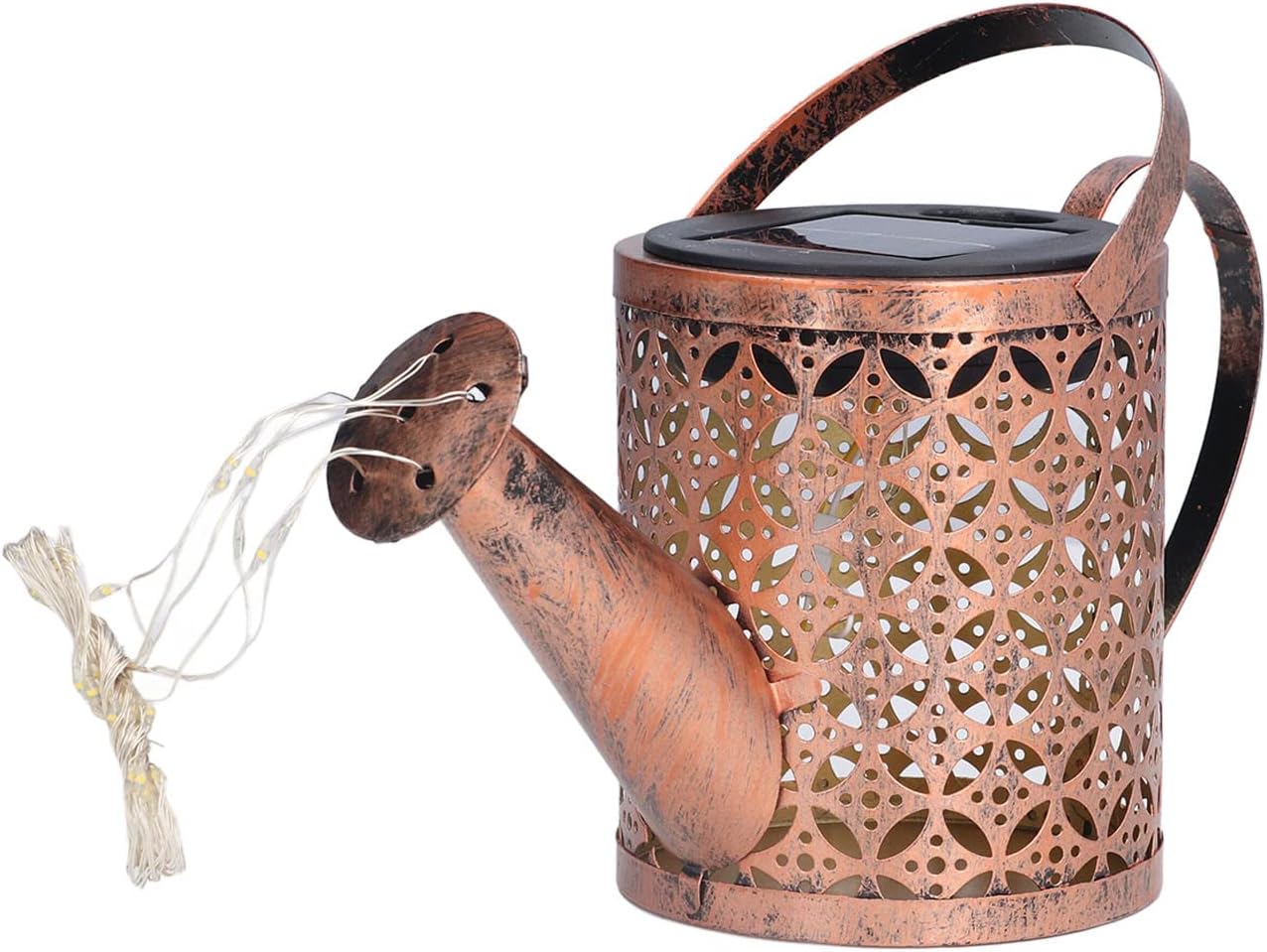 Solar Watering Can Lights, Outdoor Retro Lantern, Waterproof Iron Material - Artistic Garden Decoration, Warm White LED Lighting, Perfect for Courtyards and Lawns