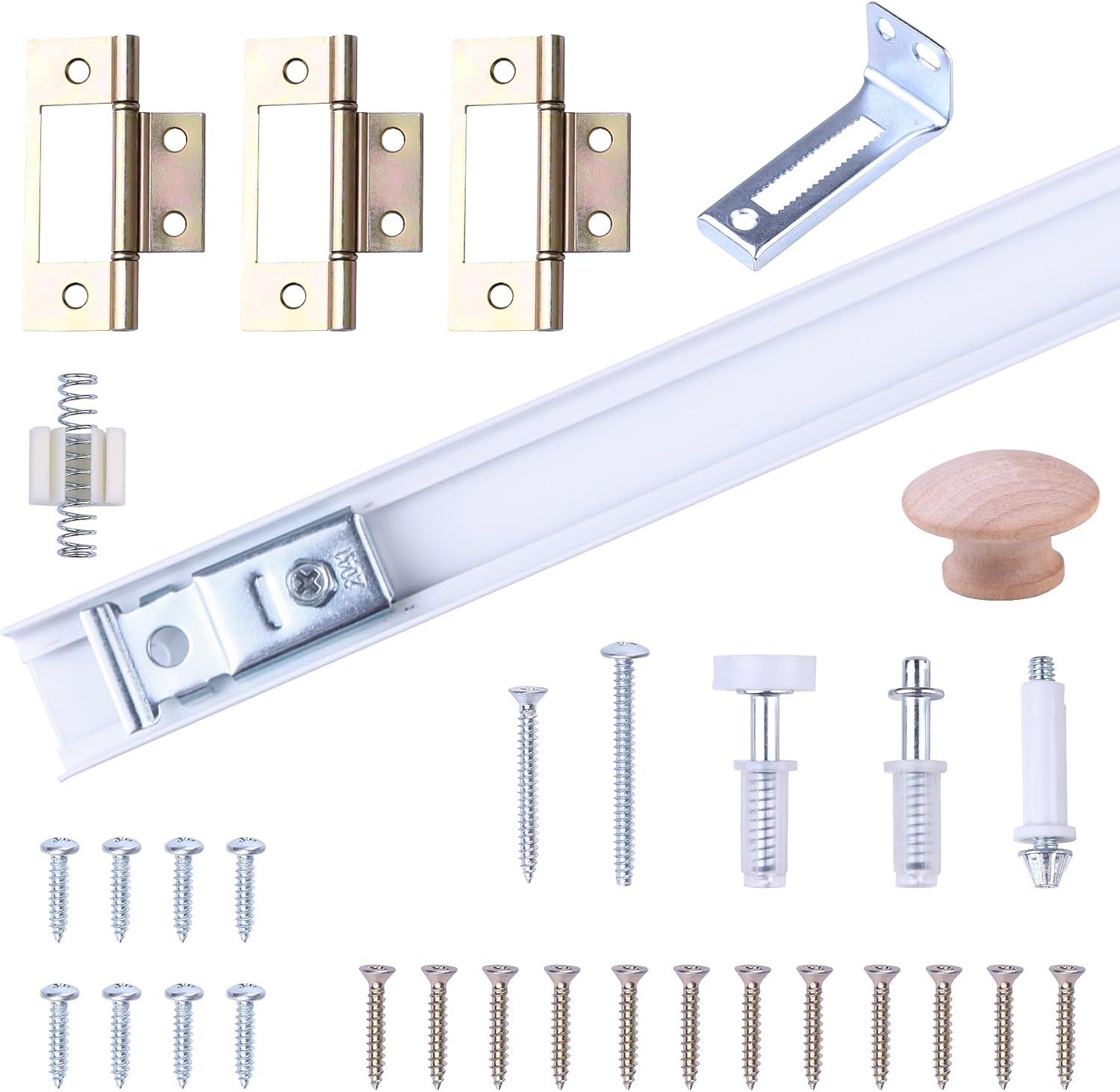 36 Inch Bifold Door Hardware Kit, Includes Track and Tools for Closet Door Repair and Replacement, Heavy Duty Folding Door Track for Indoor Use