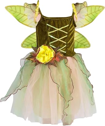 Petitebella Olive Green Fairy Dress 1-10y