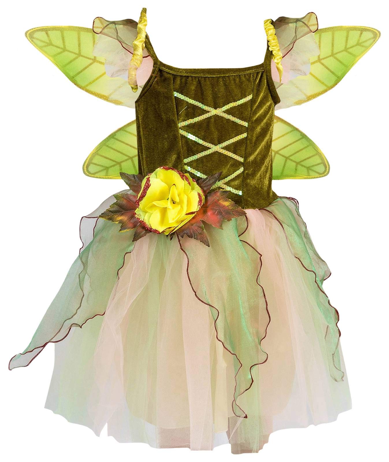 Vert Costume de fée Aile Ensemble de robe de fête pour fille Vêtements 2–8 Année