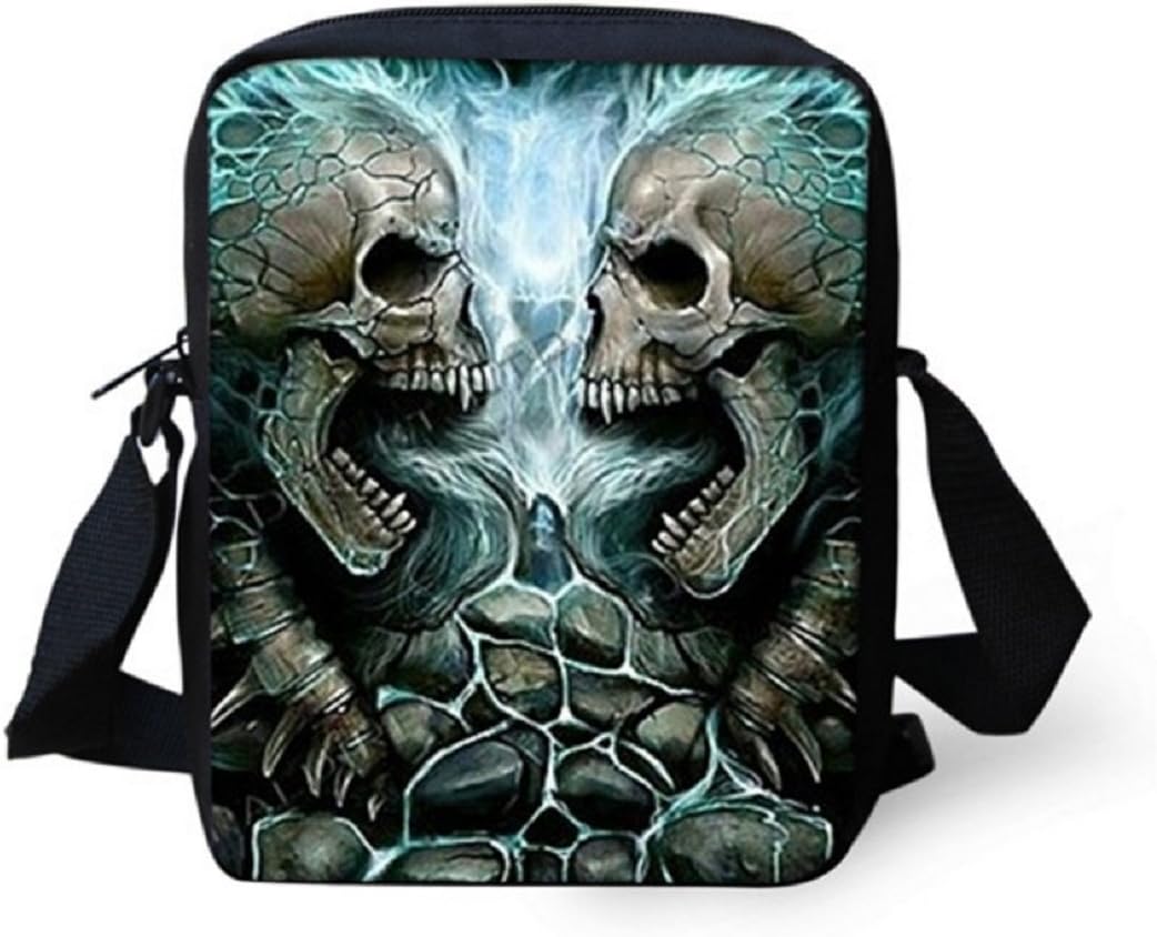 Lanna Siam® Halloween Punk Rock Skull Crossbody/Shoulder Bag