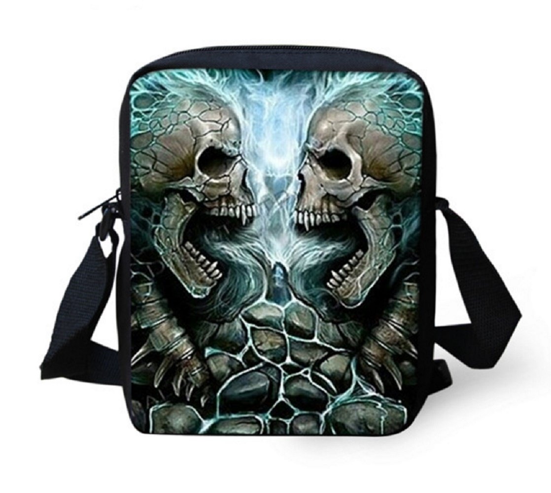 Lanna Siam® Halloween Punk Rock Skull Crossbody/Shoulder Bag