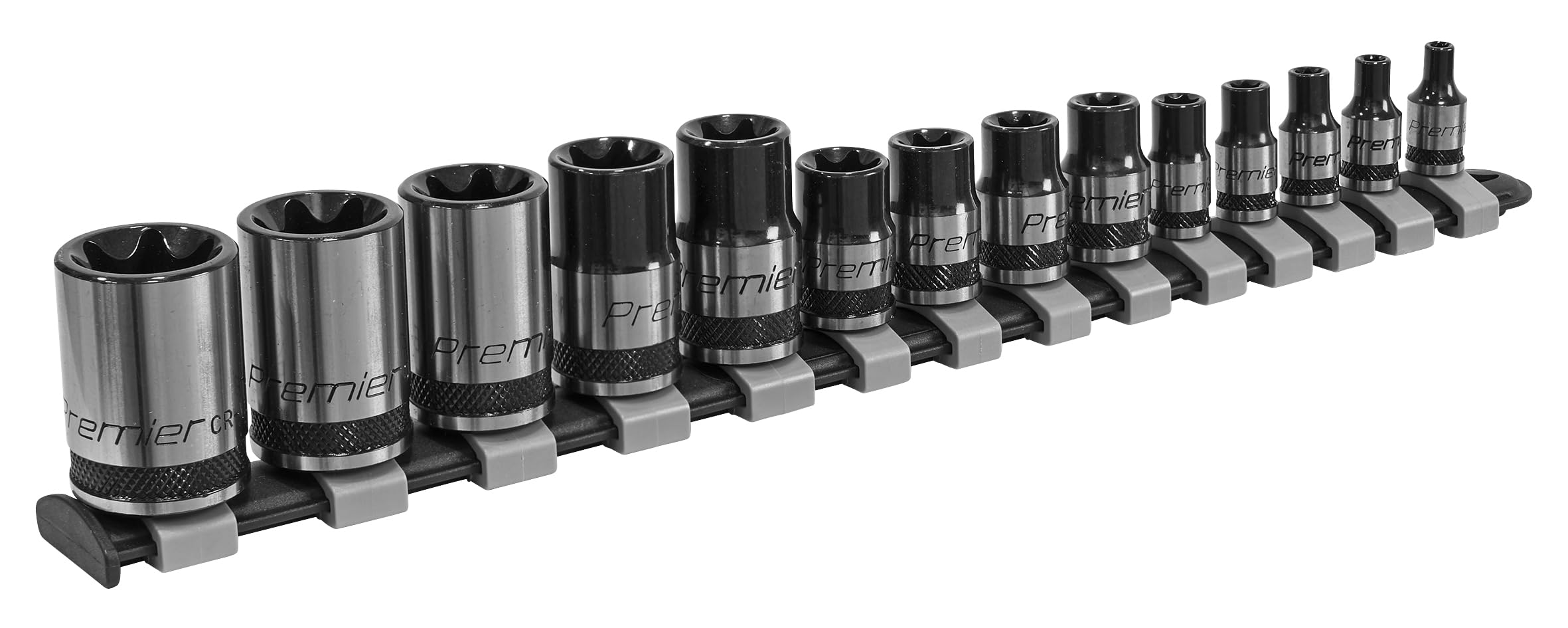 Sealey TRX-Star* Socket Set 14pc 1/4"", 3/8"" & 1/2""Sq Drive E4-E24