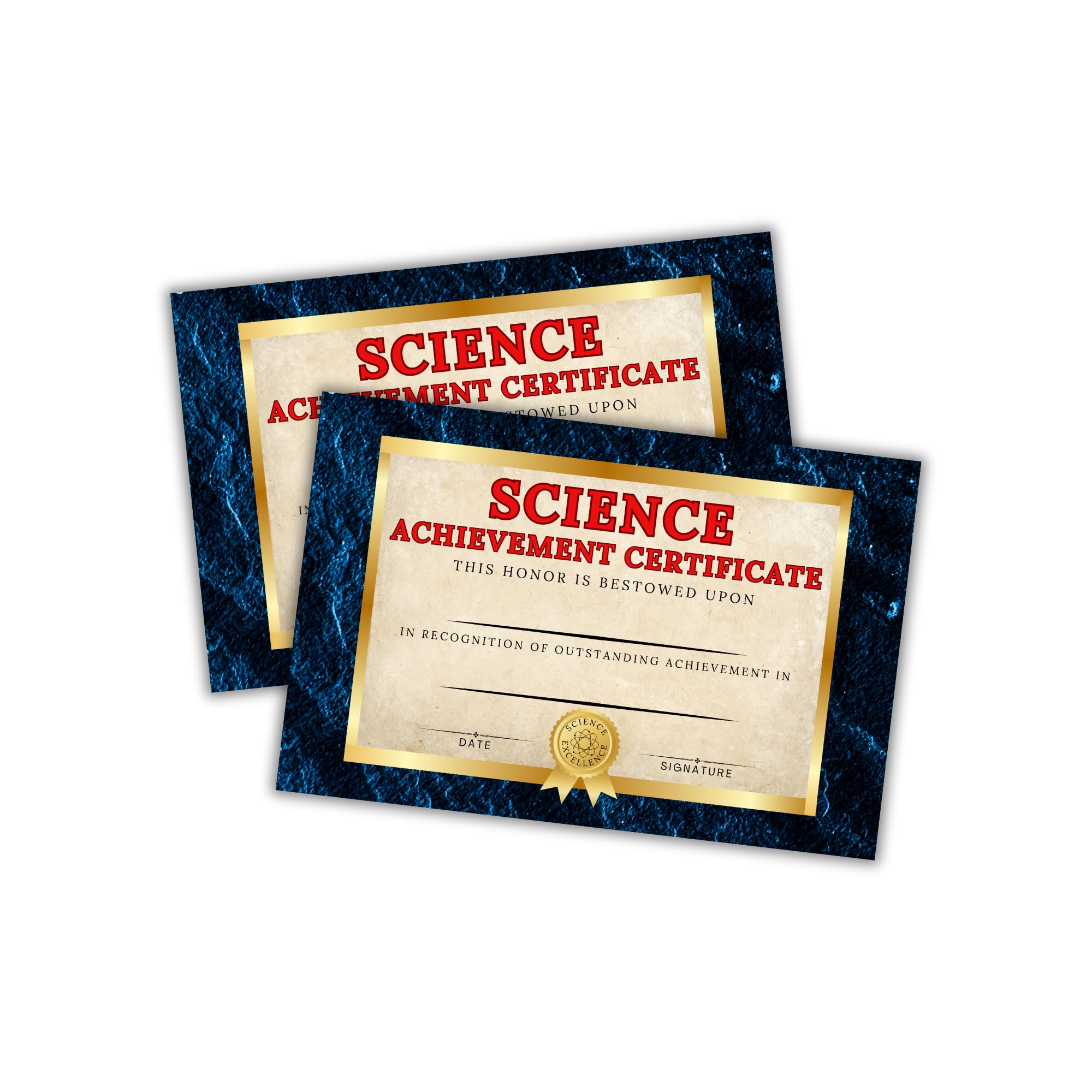 Science Certificate of Excellence 30pk 6x9" Cardstock Award Student Fair Project Innovation Elementary Education End of Year Recognition