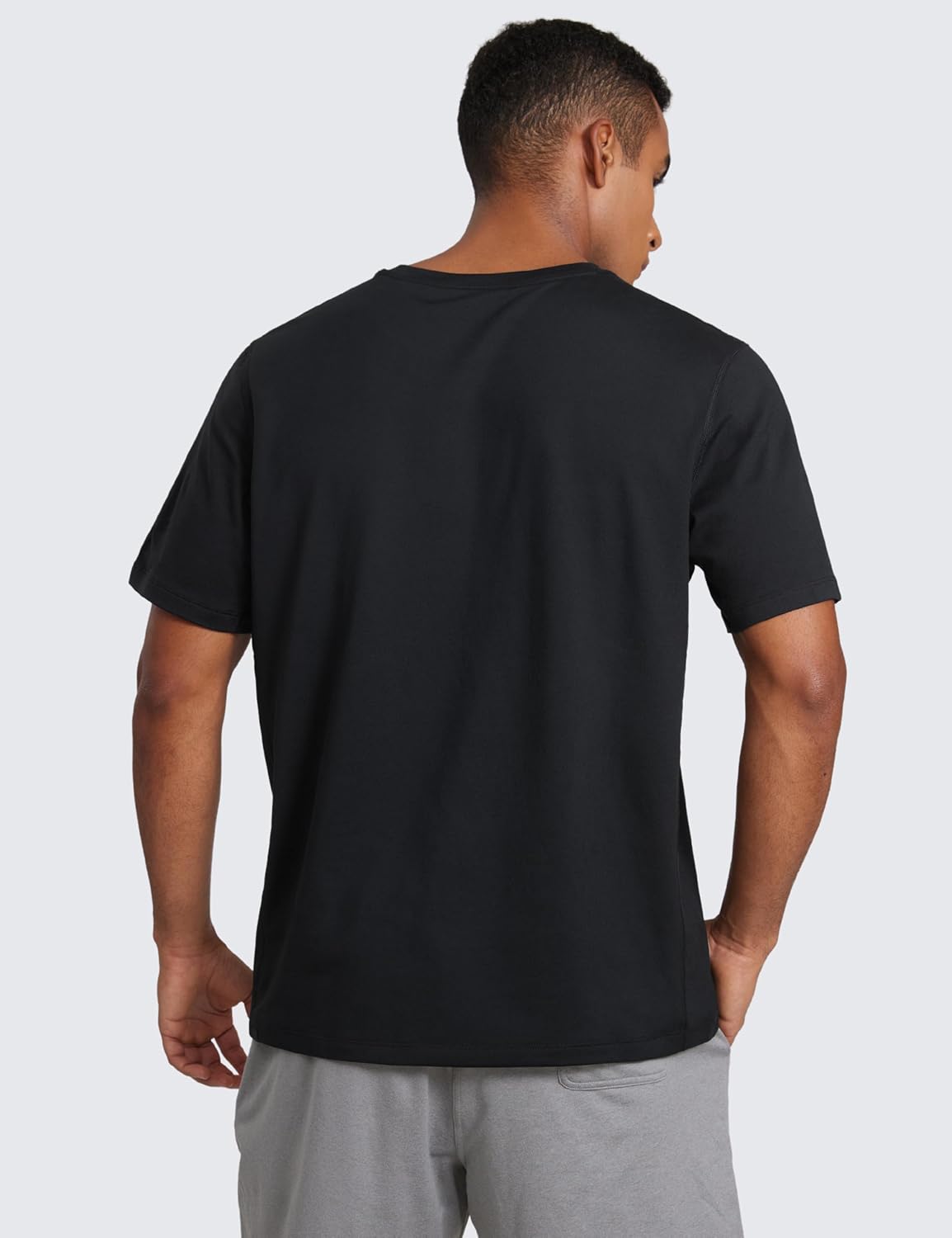 CRZ YOGA Cloud Jersey Midweight Shirts for Men - Short Sleeve Soft Breathable Lounge Casual Athletic Basic T-Shirts Tops - Image 2