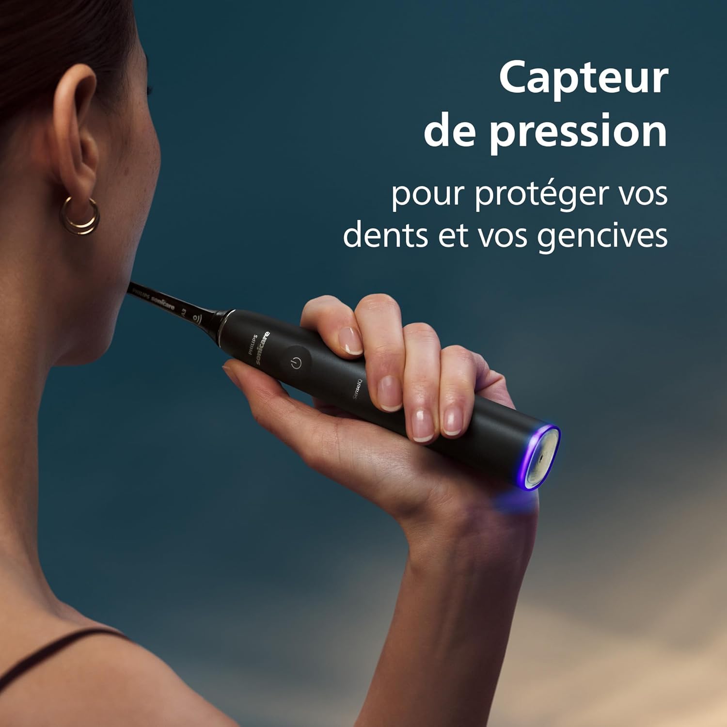 Philips Sonicare - Brosse à dents électrique DiamondClean 9900 Prestige avec technologie SenseIQ et application, 5 modes de brossage, étui de voyage avec chargeur, noir, modèle HX9992/43 — vue 5