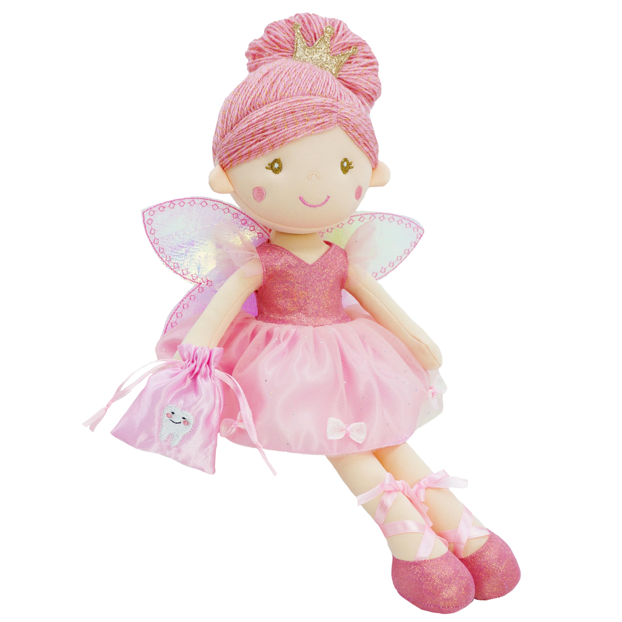 Lullaberry 40cm Tooth Fairy Doll Anastasia - Plush Stuffed Soft Doll Girl Gift - Pink Outfit and Wings, Tooth Fairy Anastasia, Large - Image 2