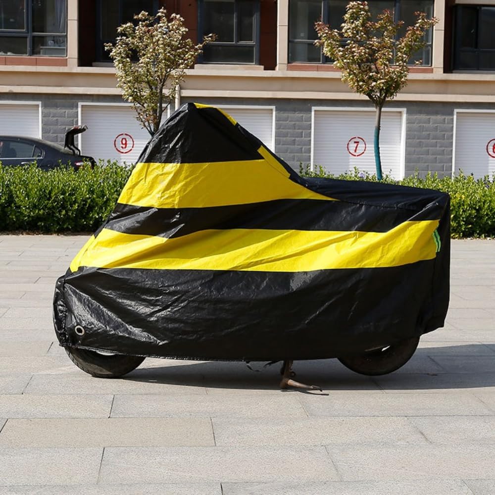 Plandeka na motocykl, wodoszczelna, odporna na działanie promieni UV, plandeka na skuter, uniwersalna plandeka na skuter elektryczny, czarno-czerwona, XL