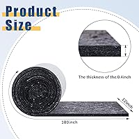 Vista 2 de Preboun 2 rollos de aislamiento de conducto con papel de aluminio, envoltura de conducto de algodón natural, manta de aislamiento de algodón