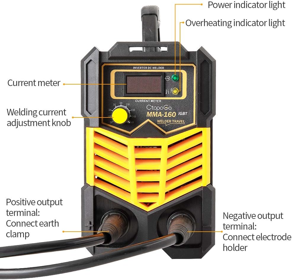 Front Panel of the CtopoGo MMA-160 Welder