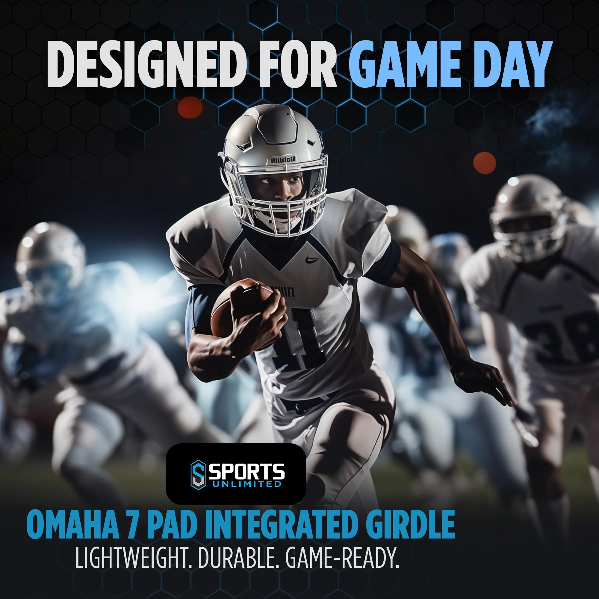 Sports Unlimited Omaha Adult 7 Pad zintegrowany pas piłkarski