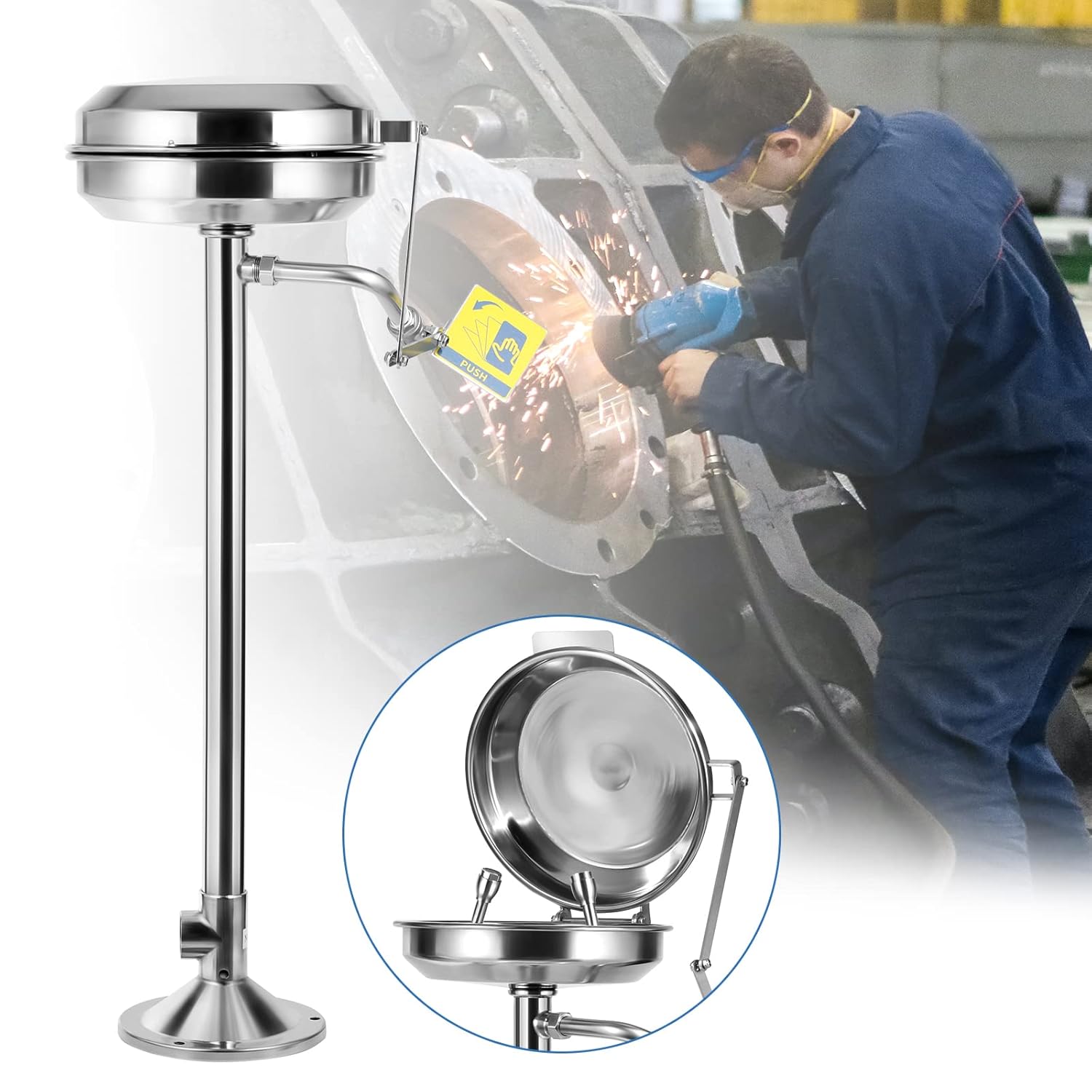 Buy Frifreego Eye Wash Station with Lid, Emergency Eyewash Station