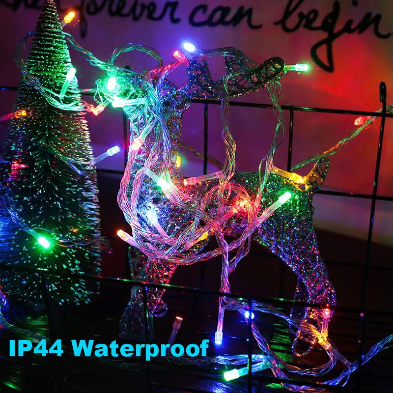 VTECHOLOGY 66Ft 200LED Multicolor Christmas Tree Lights String Light Indoor | 8 Modes Connectable String Light Classroom Lights Indoor Outdoor for Christmas Tree Bedroom Garden Decor (Clear Wire) - image 5