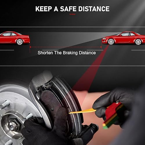 Miniatura 6 de Kits de pastillas de freno de cerámica delanteras traseras para Nissan Frontier 2005-2018, 2005-2015 para Nissan Xterra, 2009-2012 para Suzuki