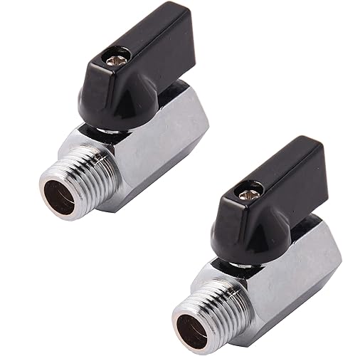 Metaland 1/4 Zoll Messing Mini Kugelhahn NPT weiblich x männlich Absperrventil (