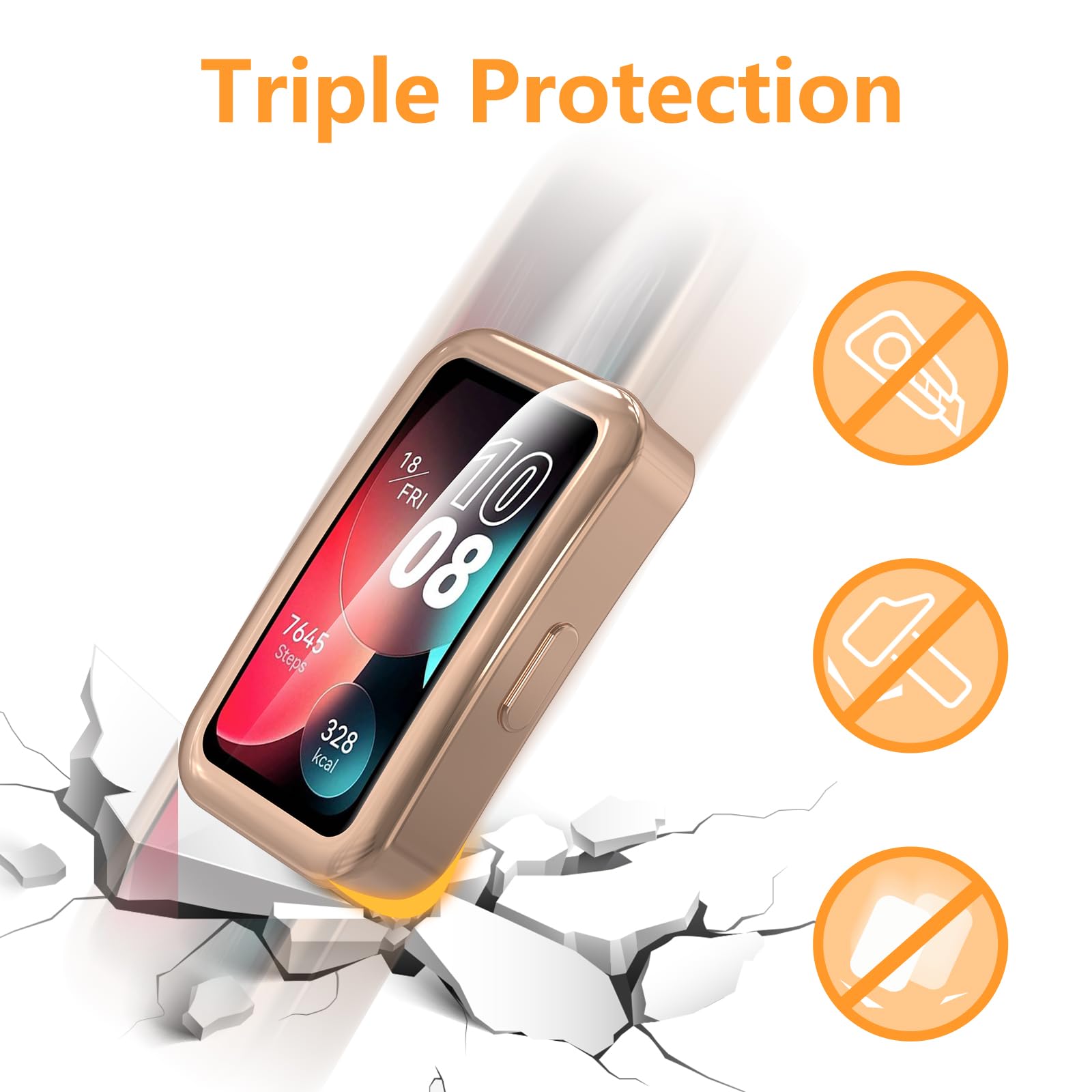 Hianjoo 5 Piezas Funda Compatible con Huawei Band 10/9/8, Suave