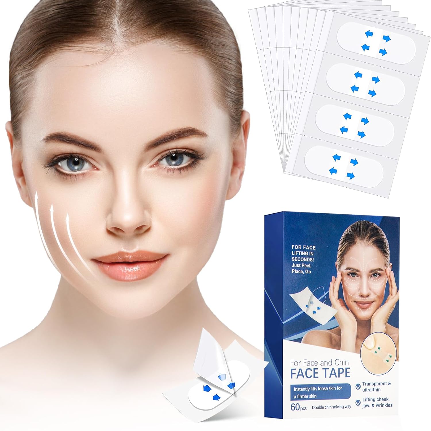 OETUIOW Face Lift Tape, Face Lift Tape Invisible, Facial