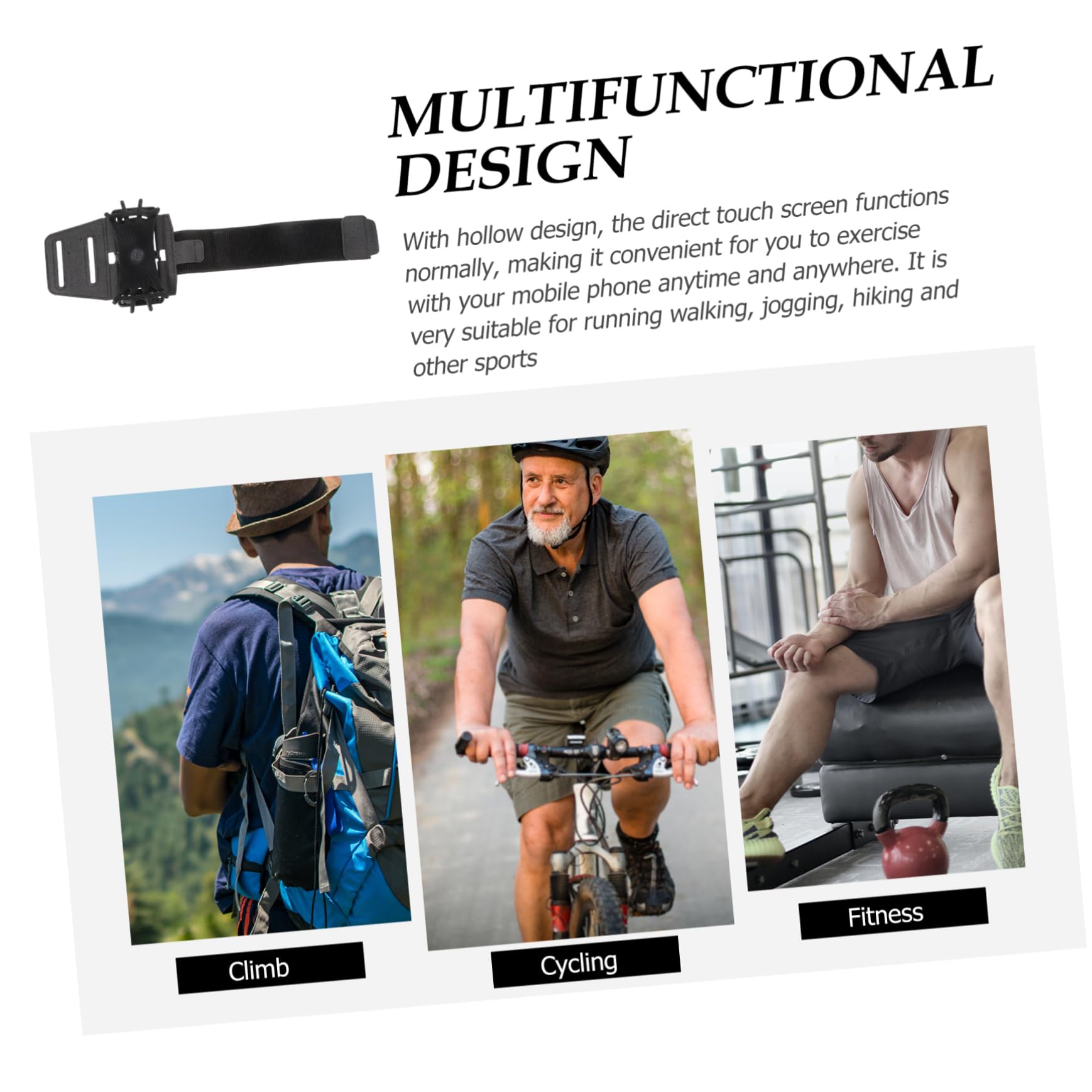 jojofuny 5piezas Brazalete Deportivo para Teléfono Móvil Soporte De Mano para Correr Compatible Modelos para Ejercicio Al Aire y Música