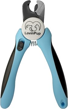 Dog Nail Clipper 6.5 Heavy Duty Nail Clippers for Dogs w/Safety Guard to Prevent Over-Cutting Cat & Dog Grooming Tools w/Sharp Stainless Steel Blades & Hidden File for a Smooth Finish