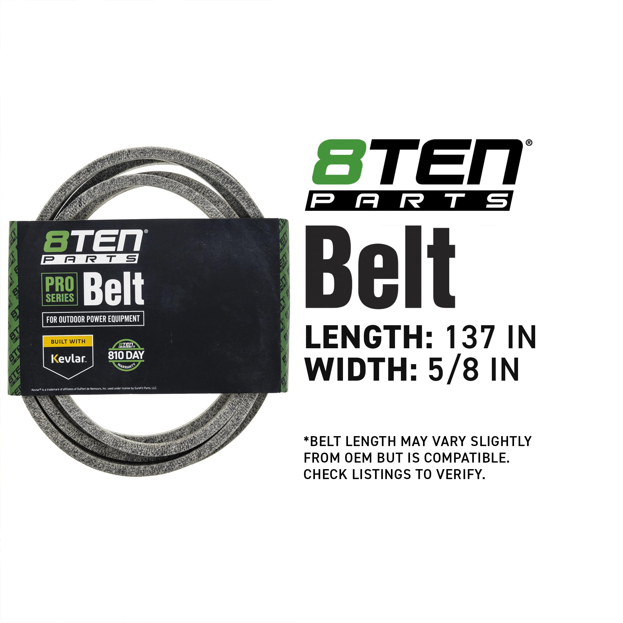 Amazon.com : 8TEN Blade Spindle Belt Kit for Exmark 103-2519-S 103