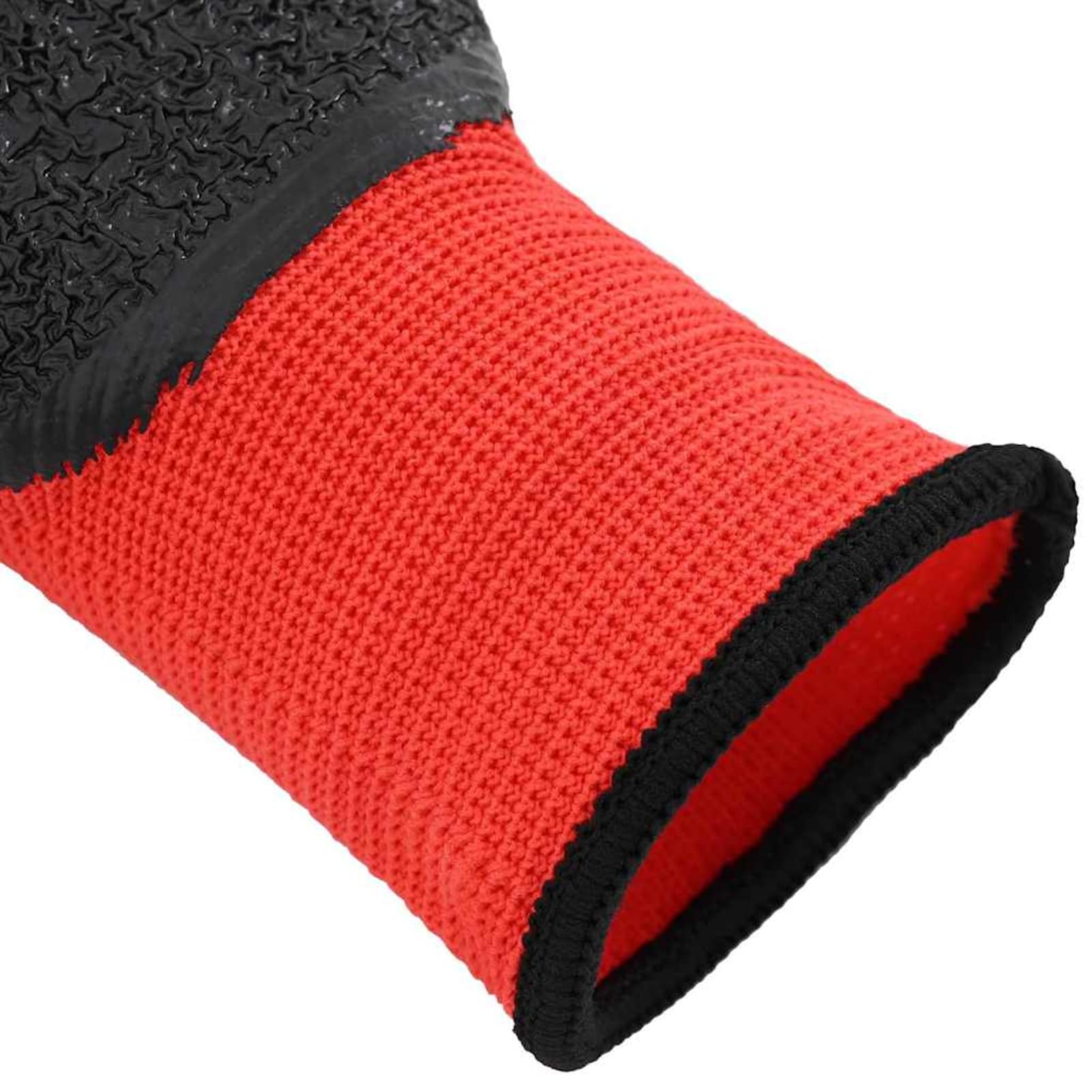 Homgoday Arbeitshandschuhe 24 pcs Rot und Schwarz 10 / XL Arbeitshandschuhe Model42020697