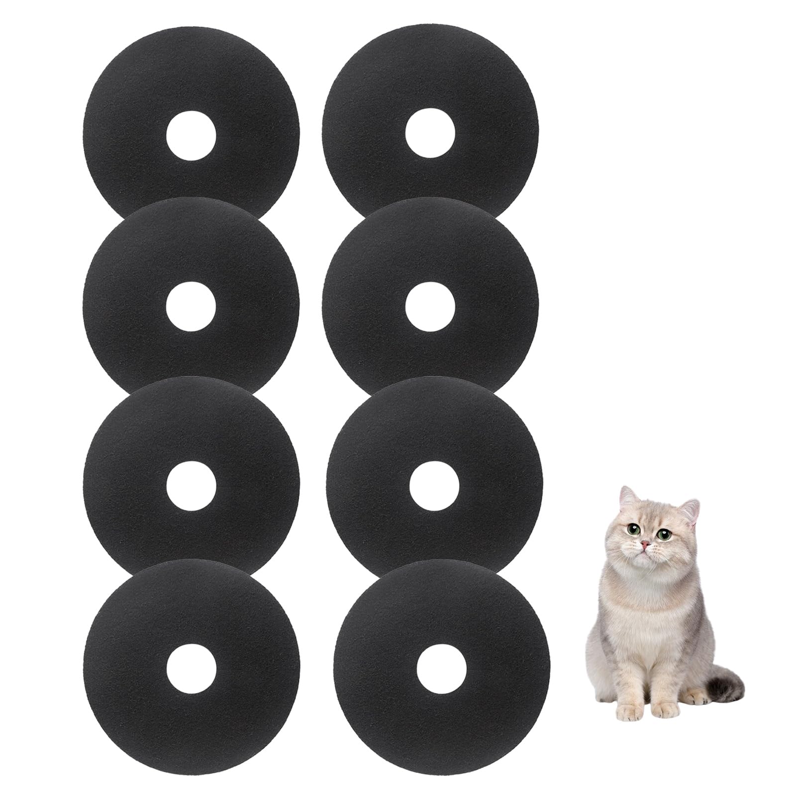 GZJoSum 8 Pack Cat Litter Box Replacement Carbon Filters Compatible with Hidden Cat Litter Box, Activated Carbon Charcoal Filters for Cat Litter Box, Absorb Odors/Keep Home Fresh