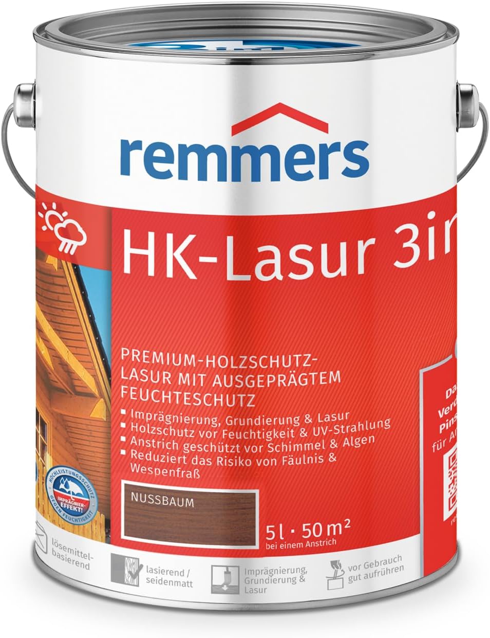 Remmers Hk Lasur Nussbaum 5 L