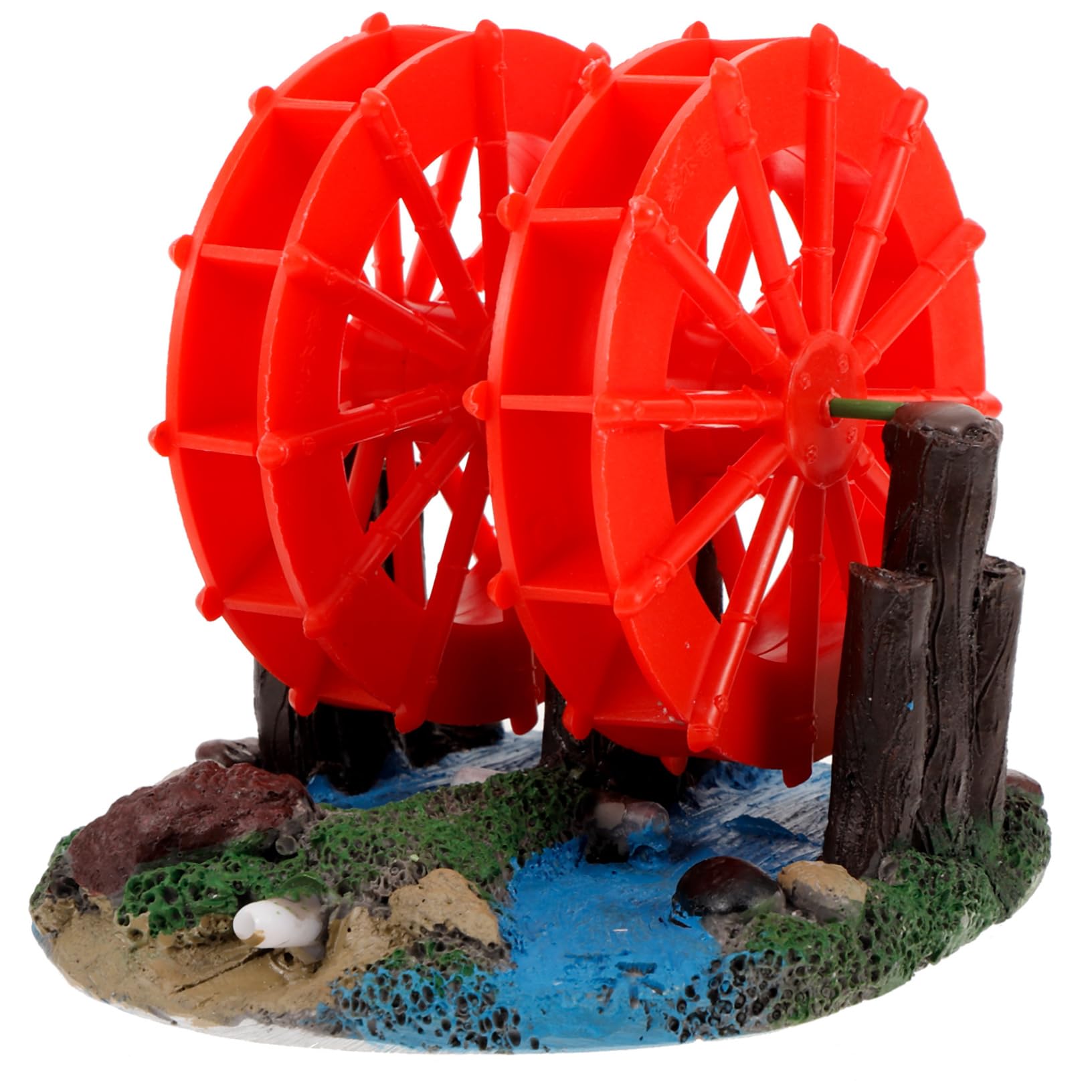 2 Pièces Ornement de Décoration Aquarium Roue à Accessoire Paysager pour Réservoir à Poissons Embellissement Unique pour Aquariums Réservoirs