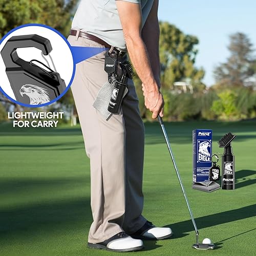 Miniatura 6 de Limpiador de palos de golf, cepillo de golf con clip de bloqueo retráctil y toalla de microfibra para palos de golf y limpiador de pelotas,