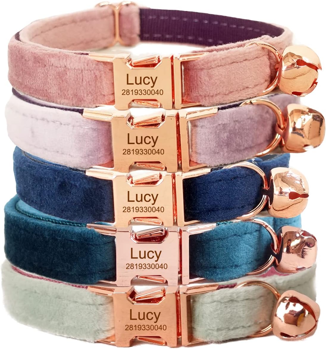 Reflective Cat Collar Reflective Nylon Cat Collar With Personalized ID Tag & Bell - For Puppies And Kittens Nylon Cat Collar & Tag Sets With Bell - Foto 9