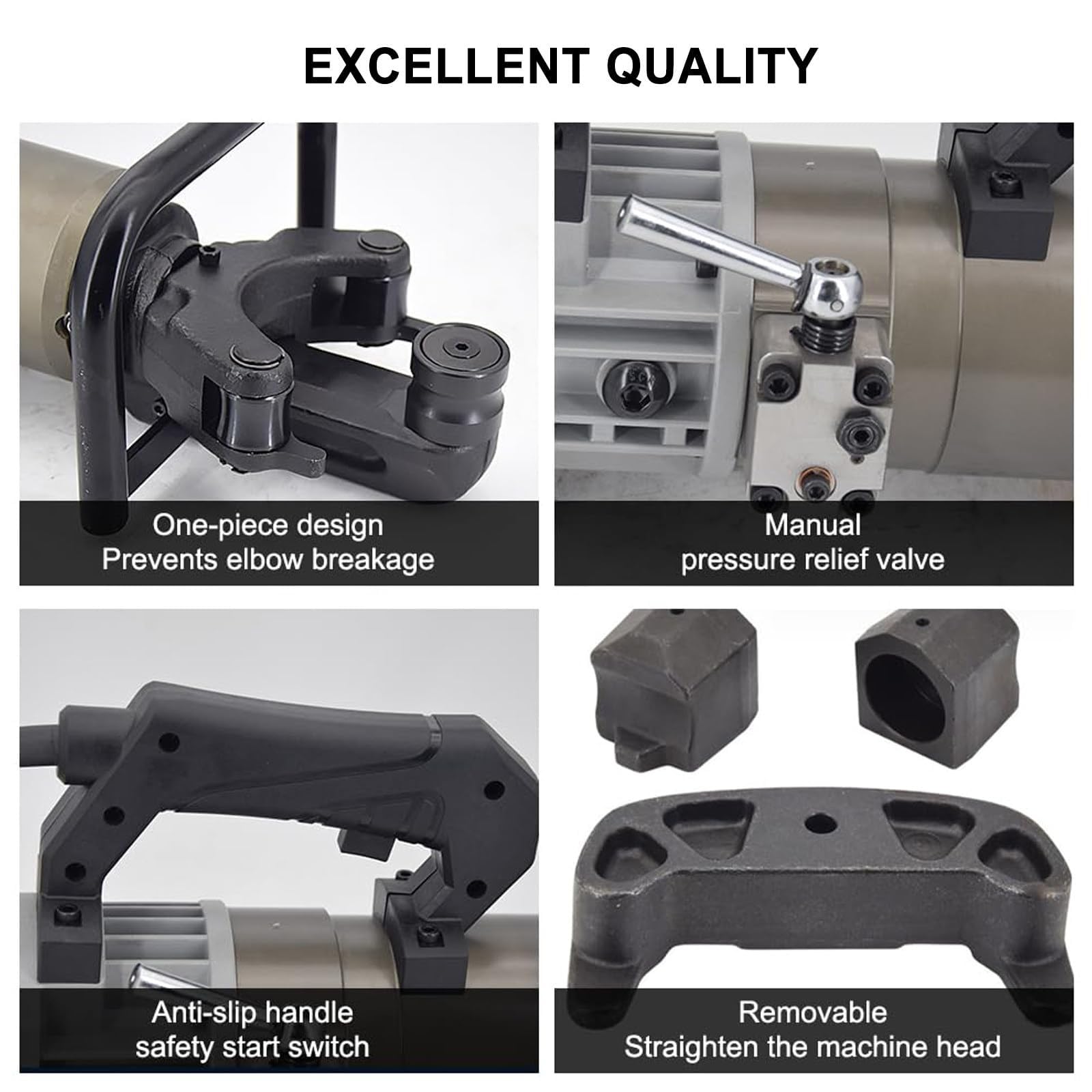 Dobladora de Varillas hidráulica de 1500 W - Dobladora eléctrica de Varillas, dobla Varillas de Acero de 4 a 25 mm, ángulo Ajustable de 0° a 130°, doblado rápido en 5 s,NRB-25A