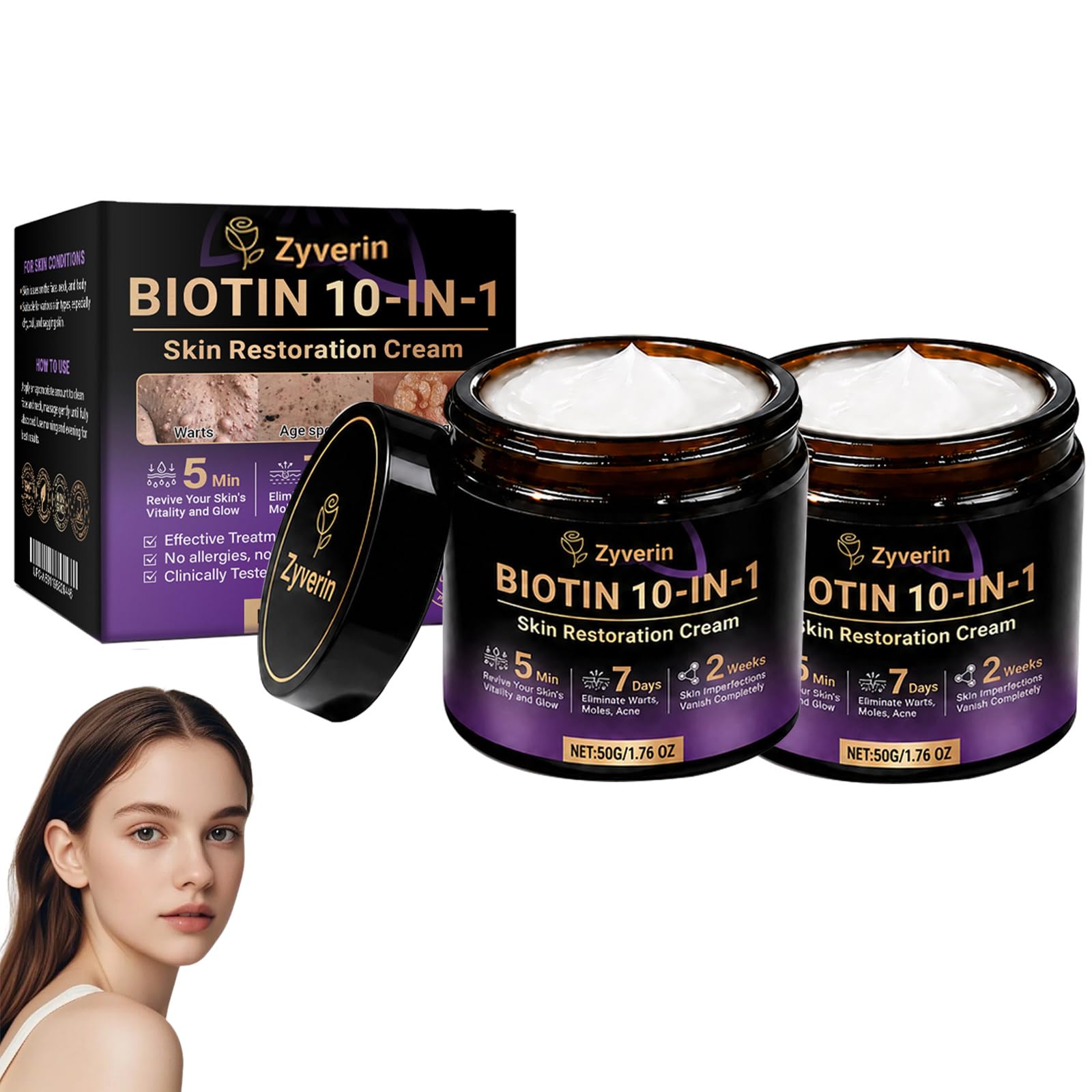 Zyverin Biotin Skin Restoration Cream for All Skin Types
