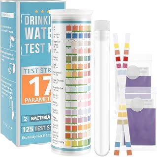 17 in 1 Water Testing Kit, 125Pcs Home Water Quality Test Strips, Drinking Water Test Kit Water Hardness Test Kit Testing for pH, Hardness, Chlorine, Lead, Iron, Copper, Nitrate, Nitrite