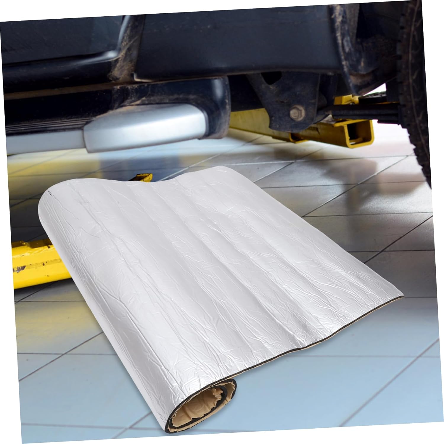 Engine Sound Insulation Pad Automotive Noise Reduction and Heat Resistance Panel with Adhesive Backing Sound Absorbing and Thermal Barrier for Car Engine Compartments