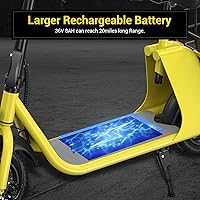 Vista 37 de SEHOMY Folding Electric Scooter with Seat for Adults, 15.5MPH, 20-Mile Range, 36V Battery, 12" Pneumatic Tire, Portable 450W Electric Scooters