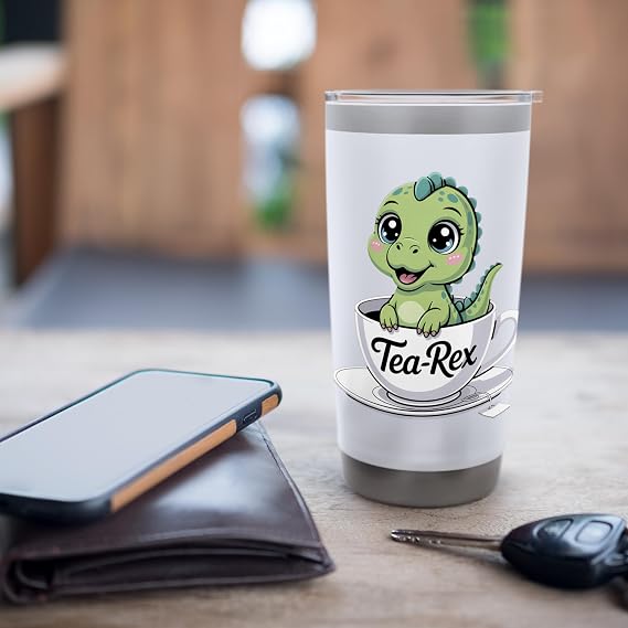 Tea-Rex Tea Drinker T Rex Dinosaur Stainless Steel Insulated Tumbler