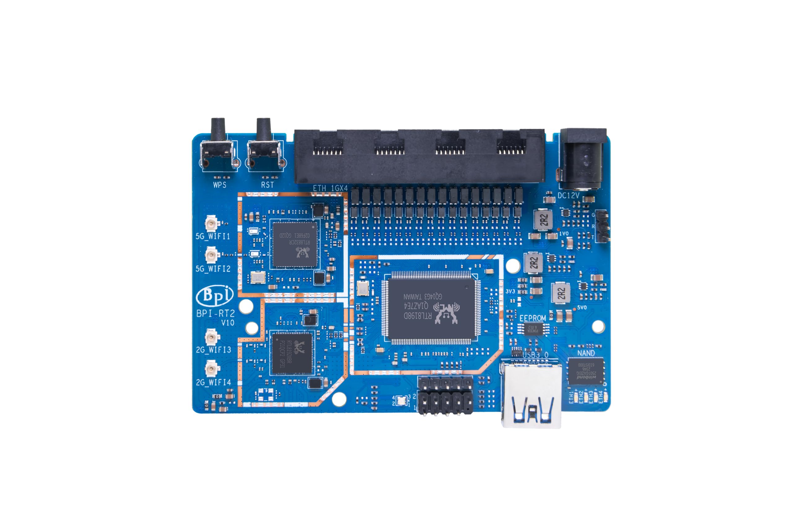 WayPonDEV Banana Pi BPI-RT2 WiFi 6 Router Open Source 256 MB DDR3 (KIT1)