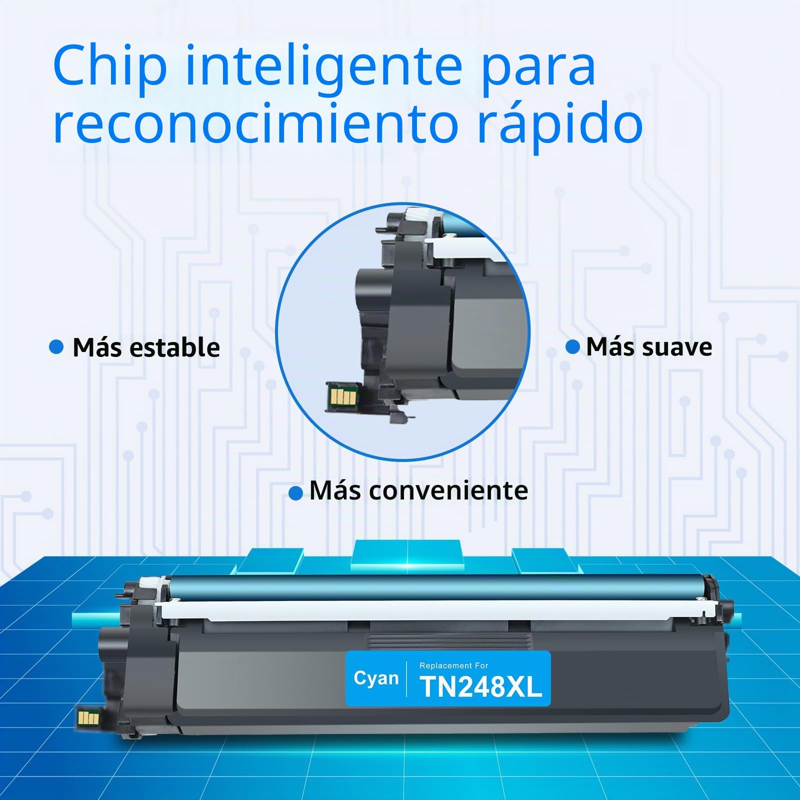 Brother TN248XL TN248 Toner 4-Pack Compatible para MFC-L3760CDW DCP-L3560CDW HL-L3240CDW HL-L3220CW