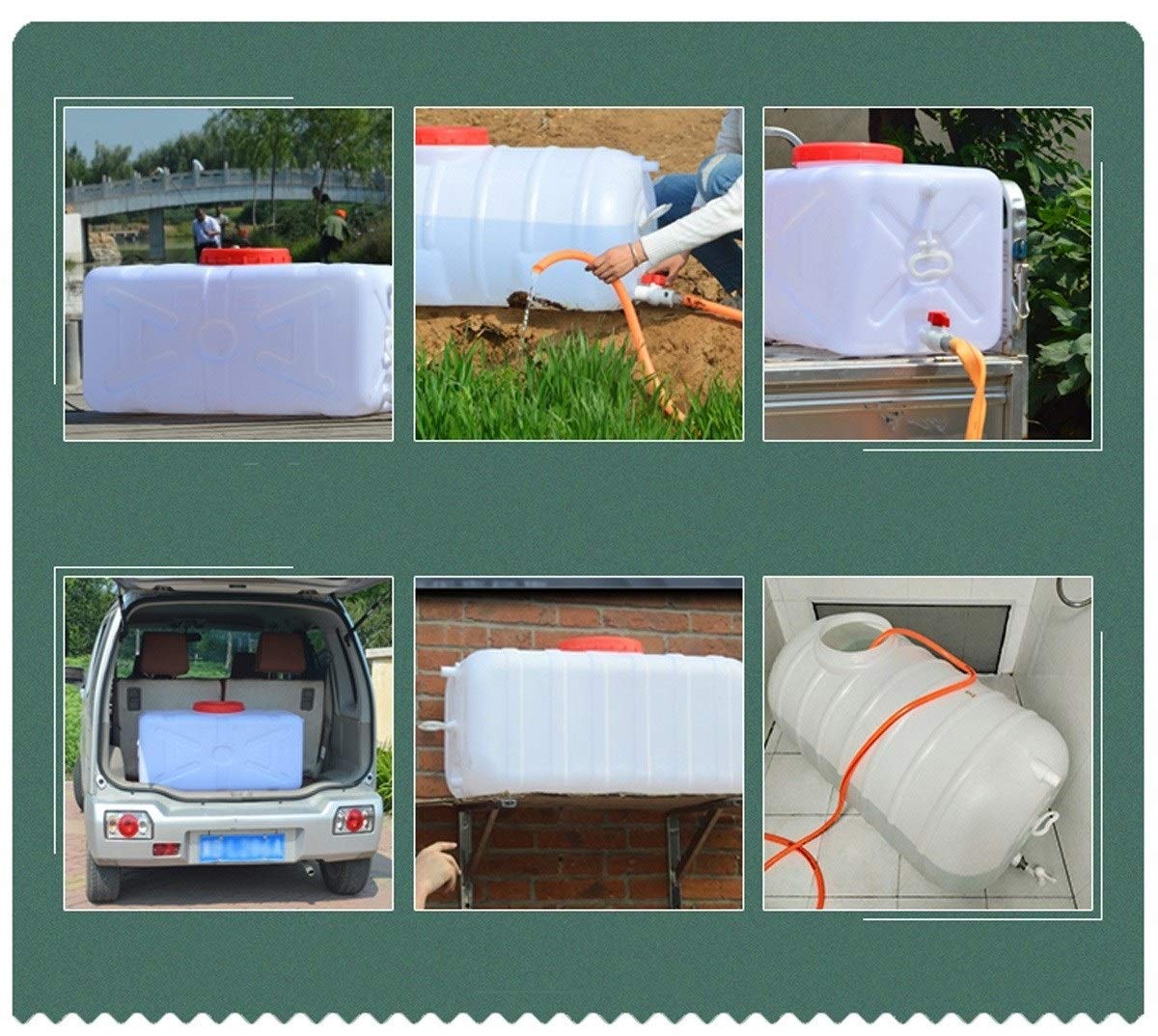 Bidón Plástico con Grifo 50L Depósito De Agua Con Grifo Contenedor De Agua Portátil Tanque De Almacenamiento Agua, Seguro, No Tóxico Y De Gran Capacidad Envase Agua Que acampa Engrosamiento De La Pc,