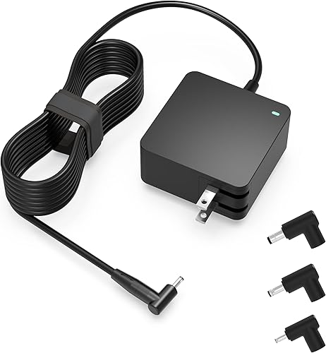 Nicpower Cargador apto para portátiles Asus Vivobook, Zenbook y más, (seguridad certificada por UL), con indicador de carga, enchufe plegable