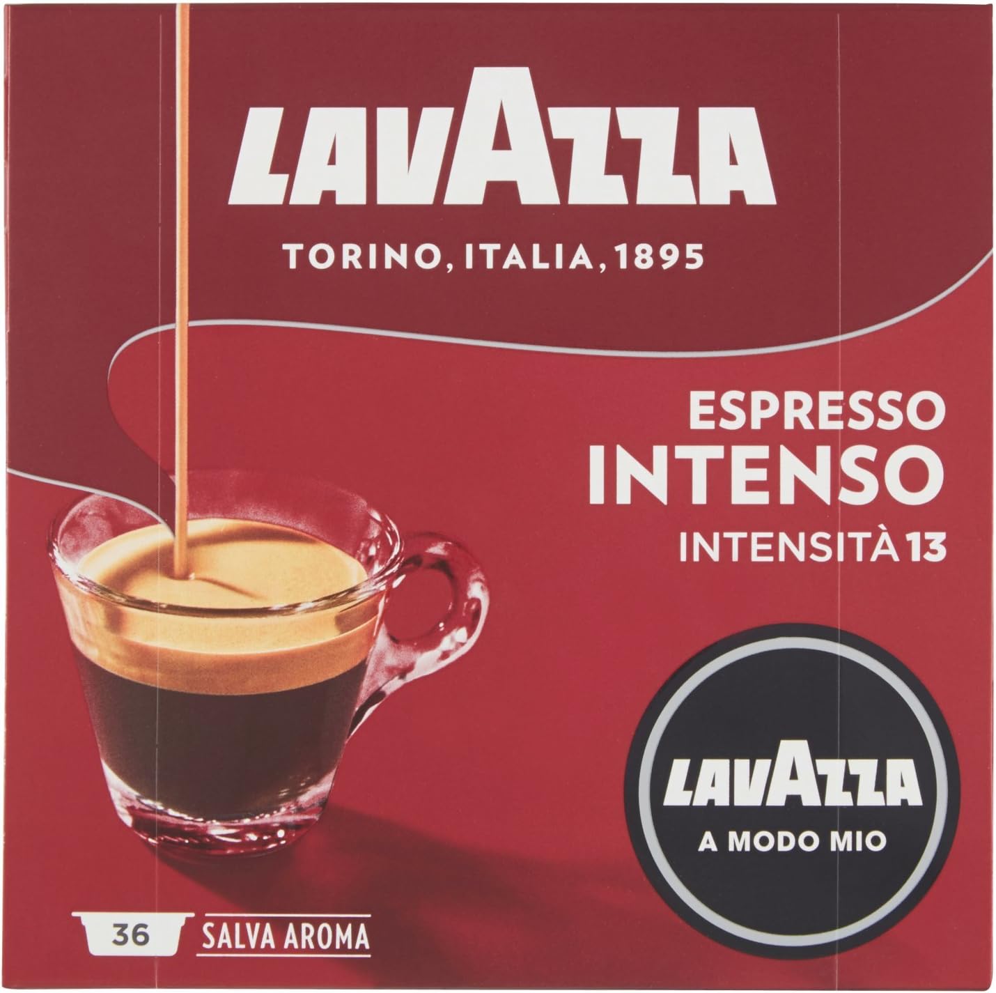 Lavazza Capsule Caffè A Modo Mio Espresso Intenso 2 confezioni da 36