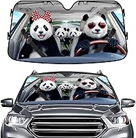 Vista 13 de GENANY Parasol Divertido para Parabrisas de Pareja de Perros Golden Retriever Lindos para Coche SUV Camión (55x30 Pulgadas), Parasol