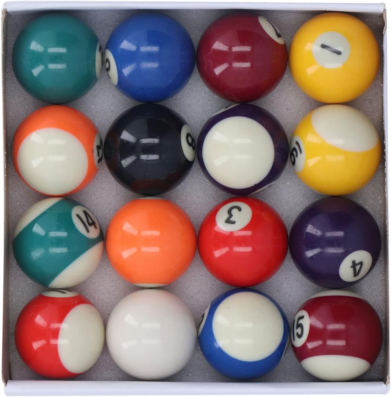 Mini Pool Balls Billiard Set,Mini Billiard Balls,16pcs Mini Pool Balls American Style Multiple Colors 1.5inch Resin Pool Table Balls for Game Rooms Recreation Games, game tables for room Mini Poo