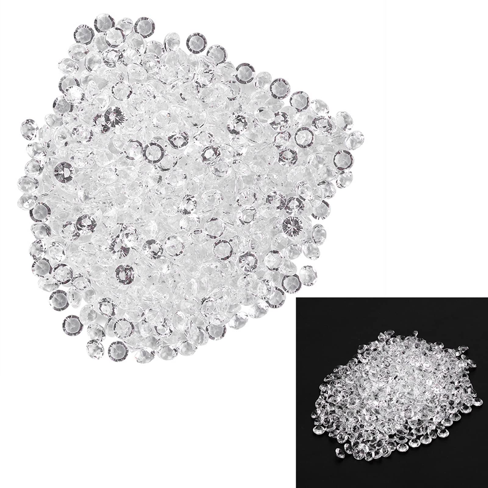 Perline Acriliche Trasparenti 8 Mm - 2000 Pezzi - Cristalli Finti Per Centrotavola, Matrimoni, Feste, Riempi Vasi E Decorazioni Fai Da Te